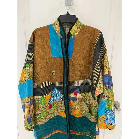 Namai Studio Handmade Original Long Quilt Jacket Coat - Picture 2 of 10